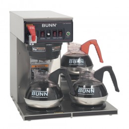 Bunn CWTF-DV Automatic 12 Cup Coffee Brewer with 3 Lower Warmers