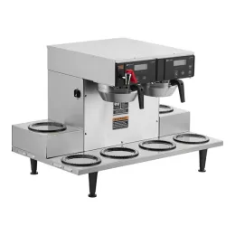 Bunn 38700.0015 Axiom 0/6 Twin 12 Cup Automatic Coffee Brewer 6 Lower Warmers 208/240V