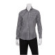 Chef Works W500BWCXS Women's Gingham Dress Shirt Black XS
