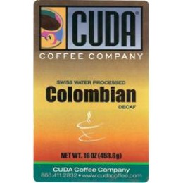Cuda Coffee Colombian Decaffeinated 1lb 