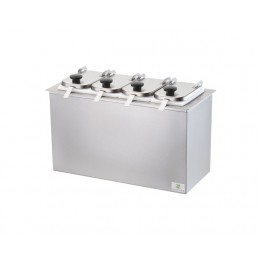 Server Drop-In Insulated Bar w/ 4 Jars, Hinged Lids, & Ladles