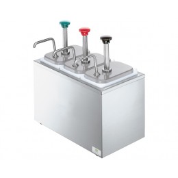Server 82870 Syrup Rail w/ Three Stainless Steel Pumps