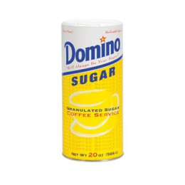 Domino Sugar Canister, 20 oz Each, 24 Cartons Total