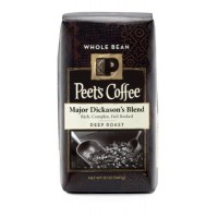 Peets Decaf House Blend Whole Bean Coffee, 1 lb Each, 20 Bags Total