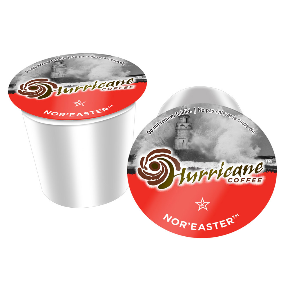 Hurricane Coffee Nor'easter, 4 Boxes of 24 Cups, 96 Total